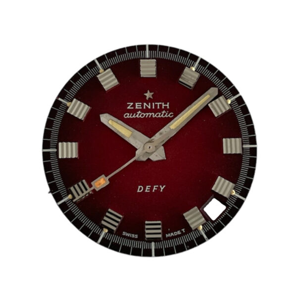 Vintage Zenith Defy automatic red dial, hands 28.5 mm