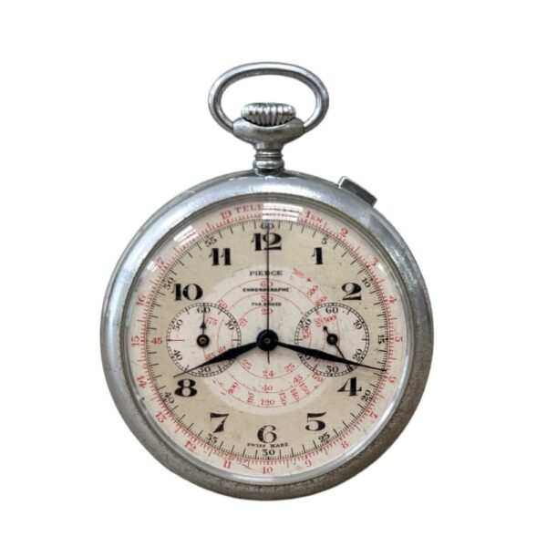Vintage Pierce mono pusher chronograph pocket watch