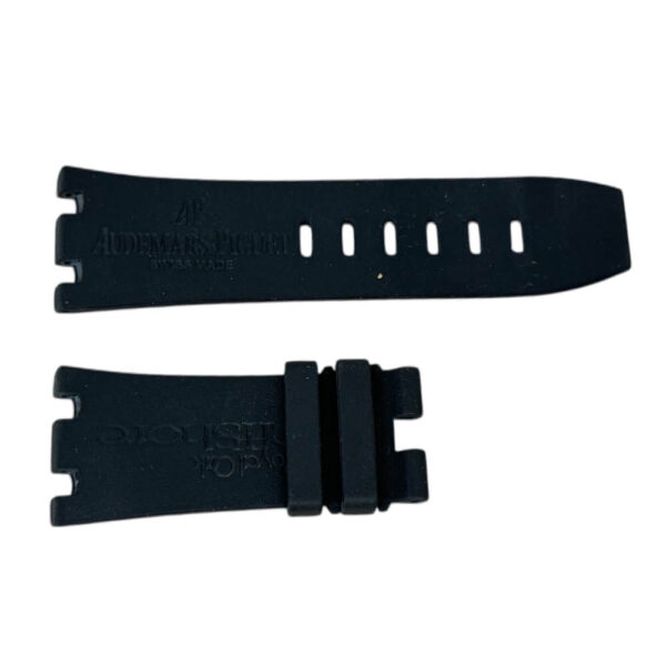 Audemars Piguet black silicone watch strap, 28mm - Image 2