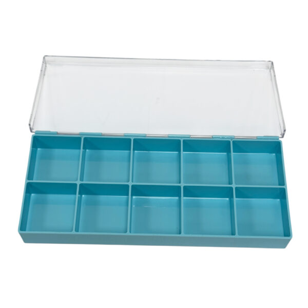 Bergeon 5237-1345 plastic transparent box for watch parts, 10 divisions - Image 3
