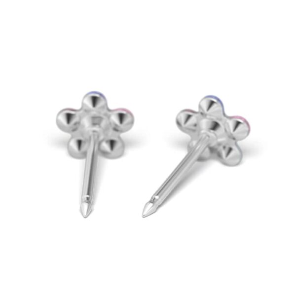 Studex steel Rainbow Daisy Flower Earrings, 5mm 7512-6213 - Image 4