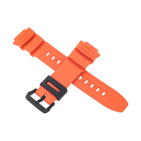 Casio plastic orange watch strap 10526077 for MCW-100H 26 mm - Image 2