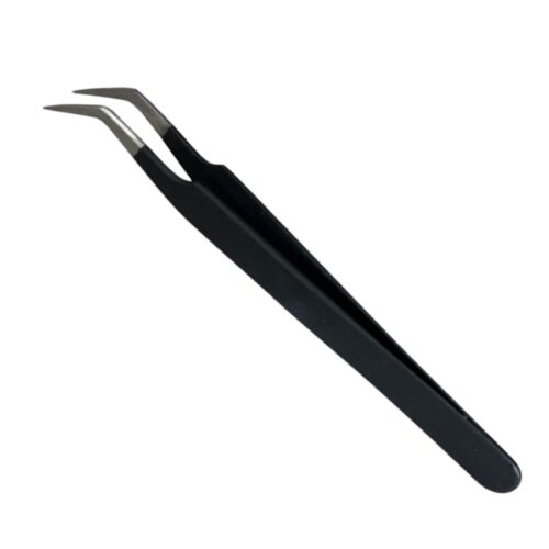Shinezy C10 coated curved tweezer, non-magnetic for jewellers, 120mm
