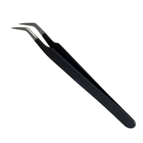 Shinezy C10 coated curved tweezer, non-magnetic for jewellers, 120mm