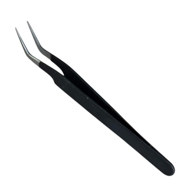 Shinezy C10 coated curved tweezer, non-magnetic for jewellers, 120mm - Image 2