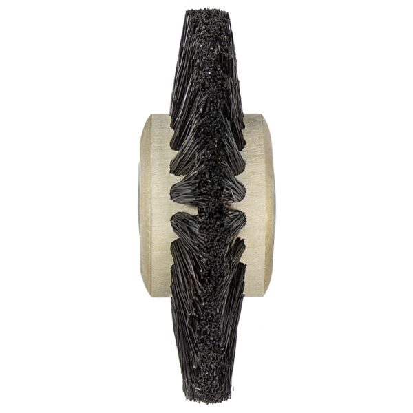 Wheel circle hard brush bristle with wooden core, 3 rows, 70 mm - Image 2