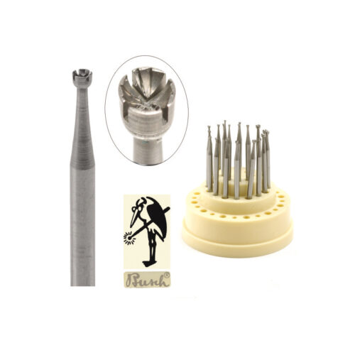 TWINCUT Busch 411 CCC concave burs 12 pieces 0,80 – 2,00mm