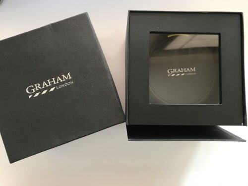 Graham London black watch box case inner/outer