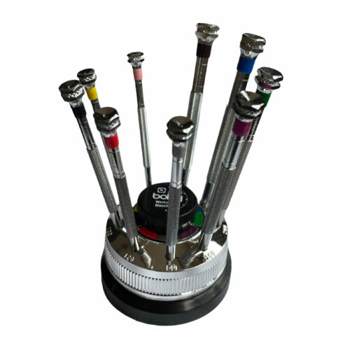 Boley set of 9 antimagnetic screwdrivers rotating base