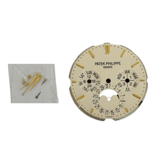 New dial with set of hands for yellow gold Patek Philippe Perpetual Calendar 5140 watch