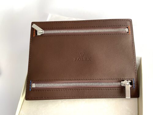 New Rolex multi currency leather wallet with 4 zippers