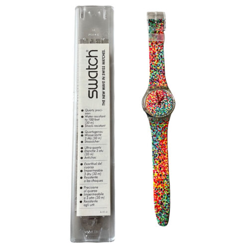 New Swatch multi color watch