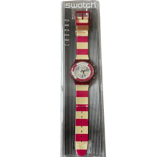 New Swatch Navy Berry SCR100 chronograph watch 1990s