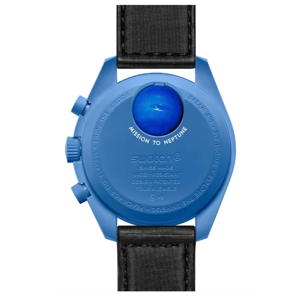 New SWATCH Omega Mission to Neptune chronograph men's watch 2024 - Image 2