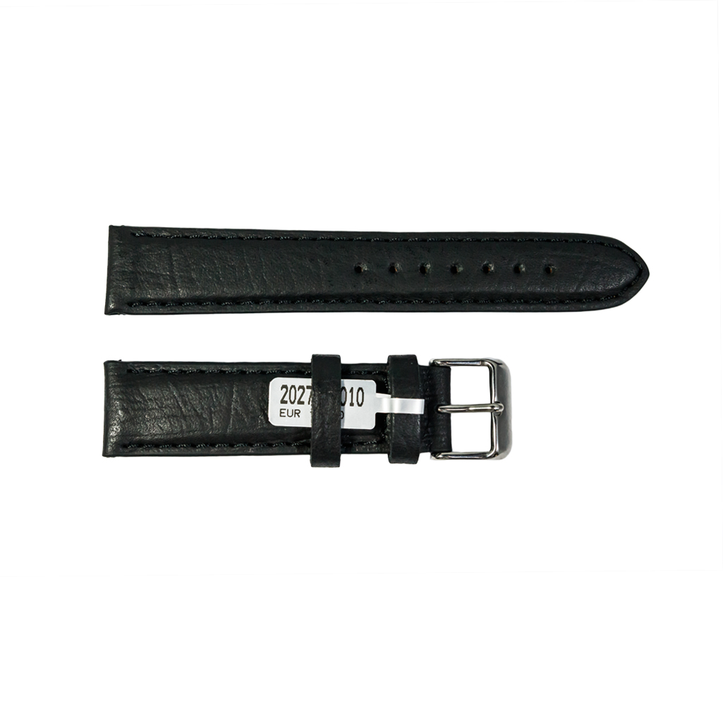 Camel Bison watch black leather strap 20mm