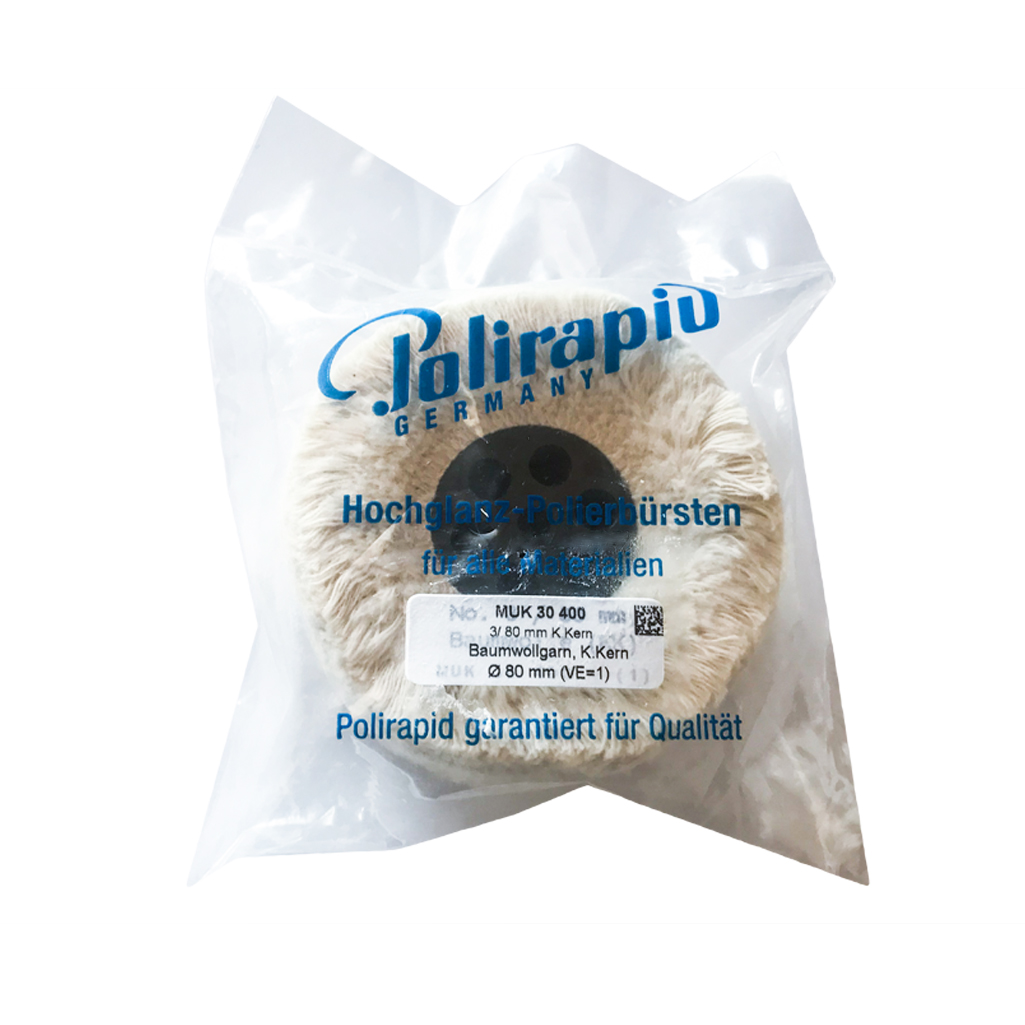 Polirapid Cotton Wheel is of Extra-Soft Cotton for polishing All Materials 80x25mm - Image 2