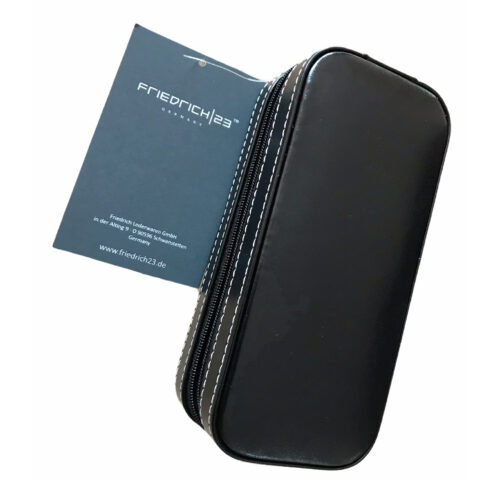 Watch travel case with zipper for 2 watches