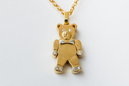 Charme Teddy Bear Pendant 14k Solid Gold with necklace jewelry for ladies