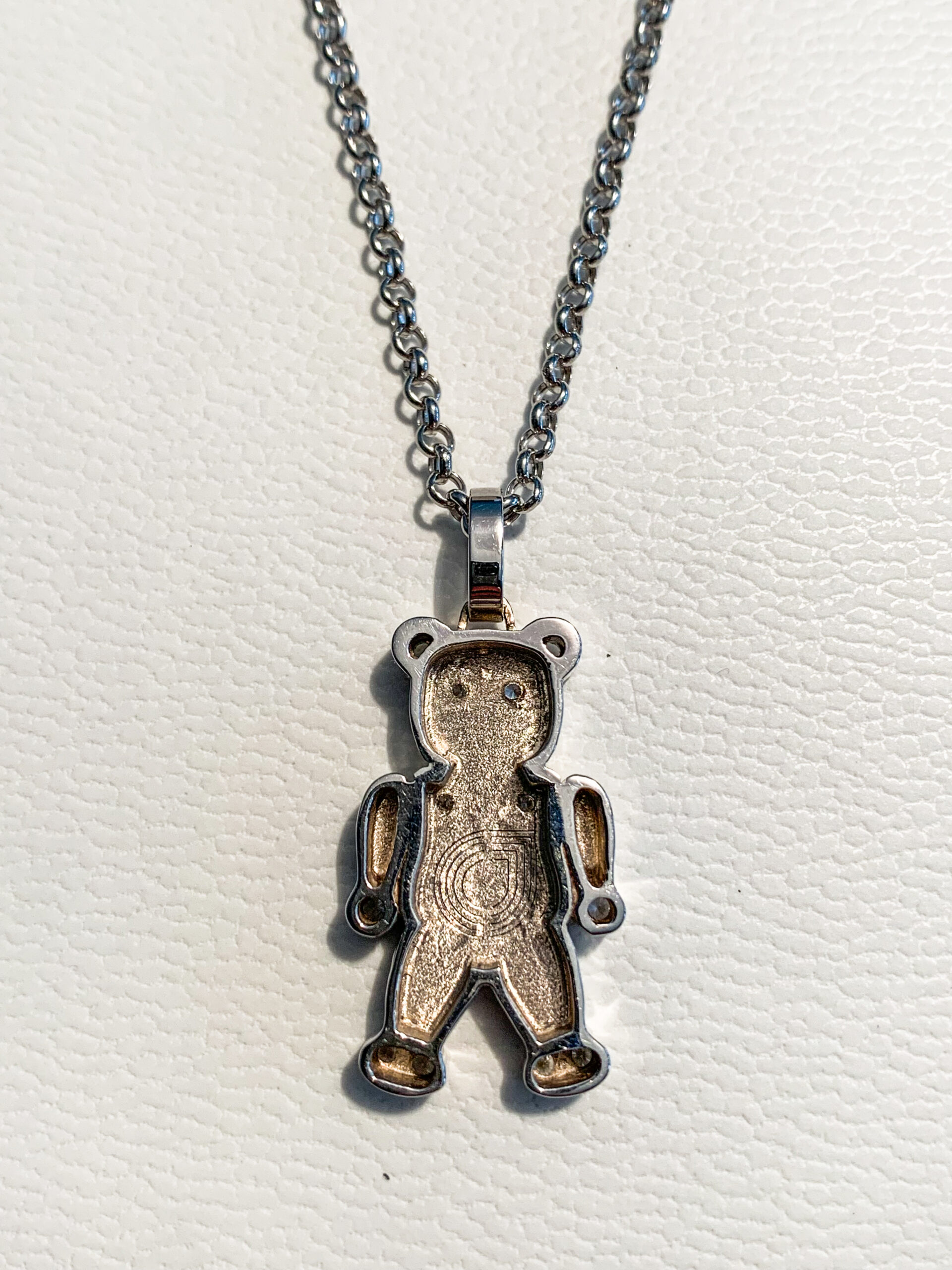 Charme Teddy Bear Pendant 14k White Gold with necklace jewelry for ladies - Image 3