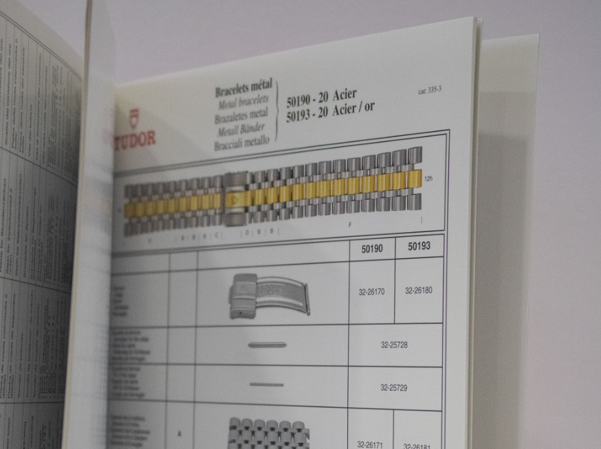 Genuine Tudor Spare Parts Catalogue T8 2001 Movements and Bracelets - Image 2