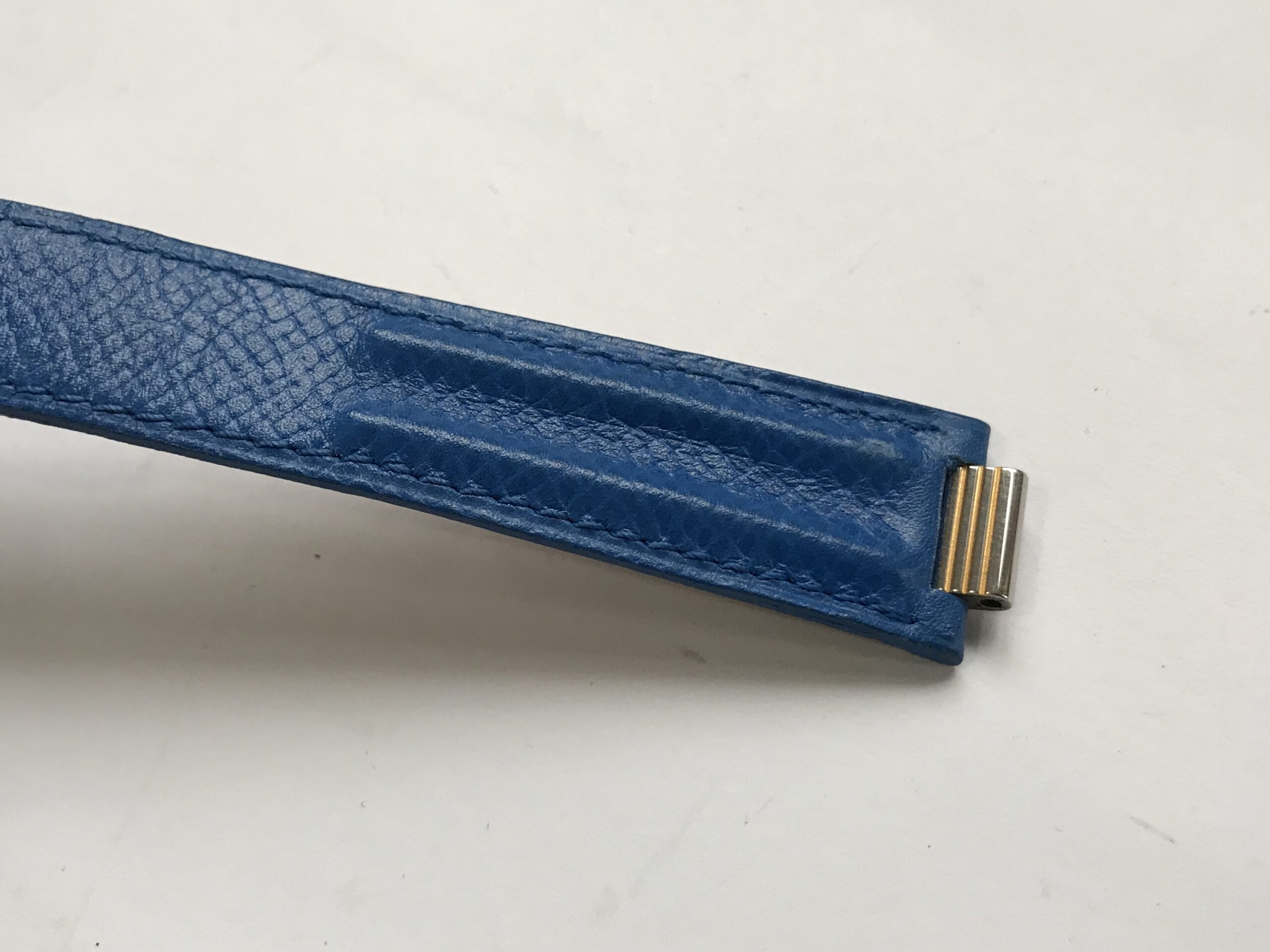 Cartier blue leather strap with clasp 18mm - Image 2