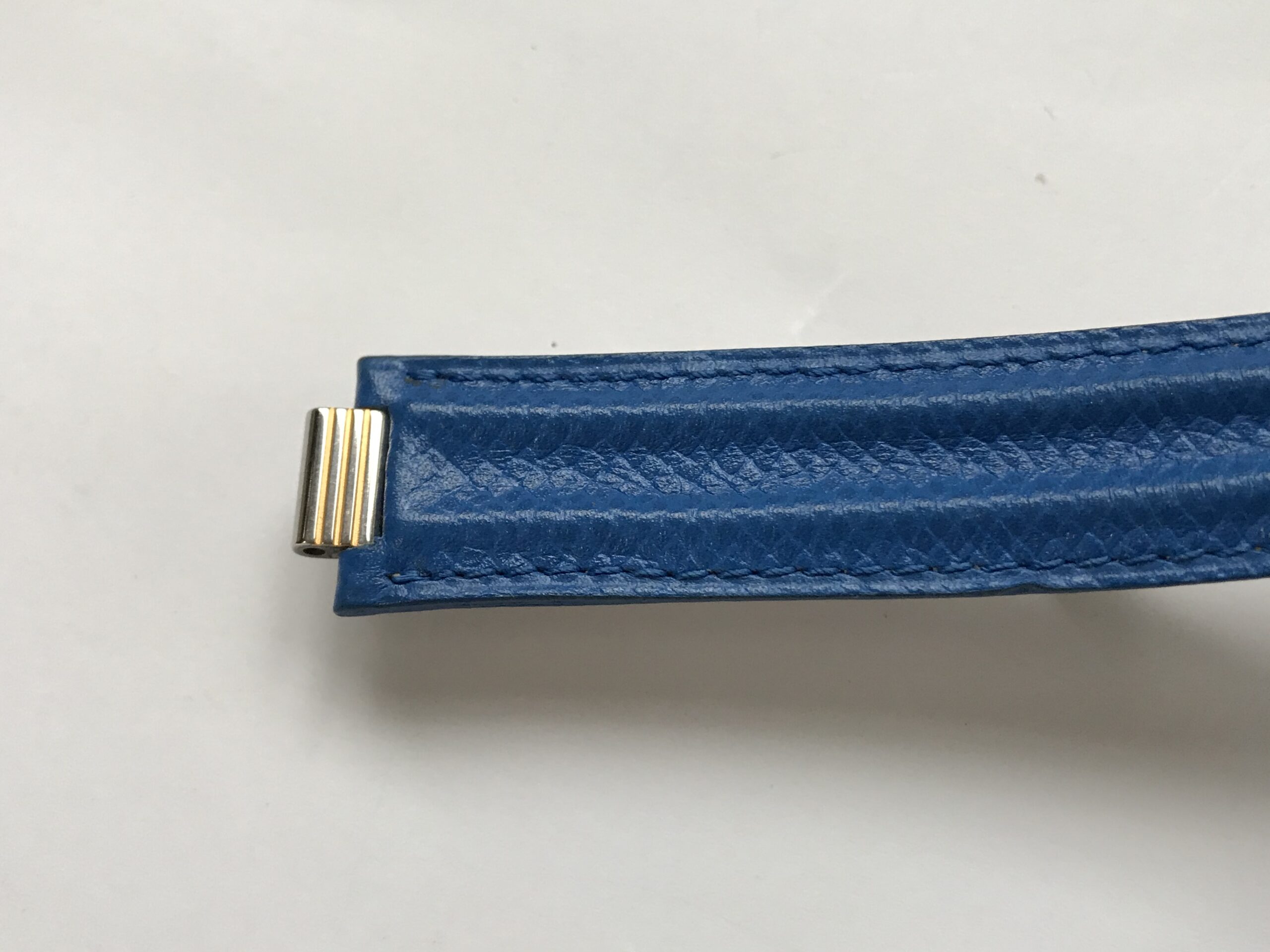 Cartier blue leather strap with clasp 18mm - Image 3