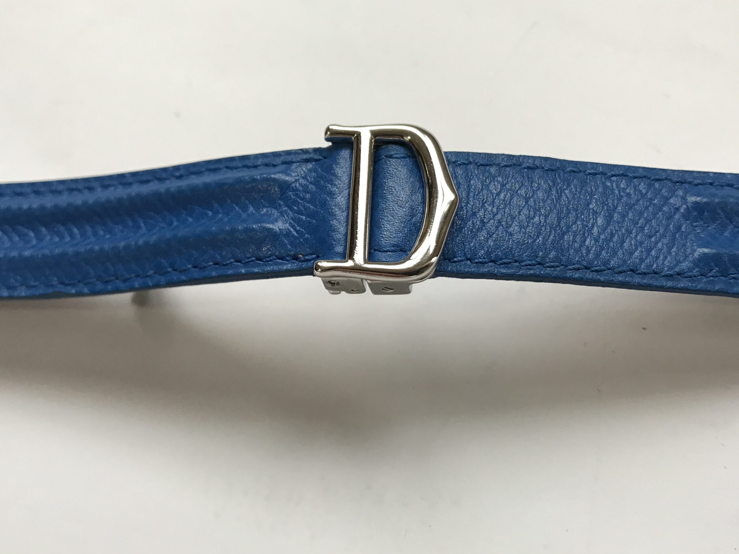 Cartier blue leather strap with clasp 18mm - Image 4