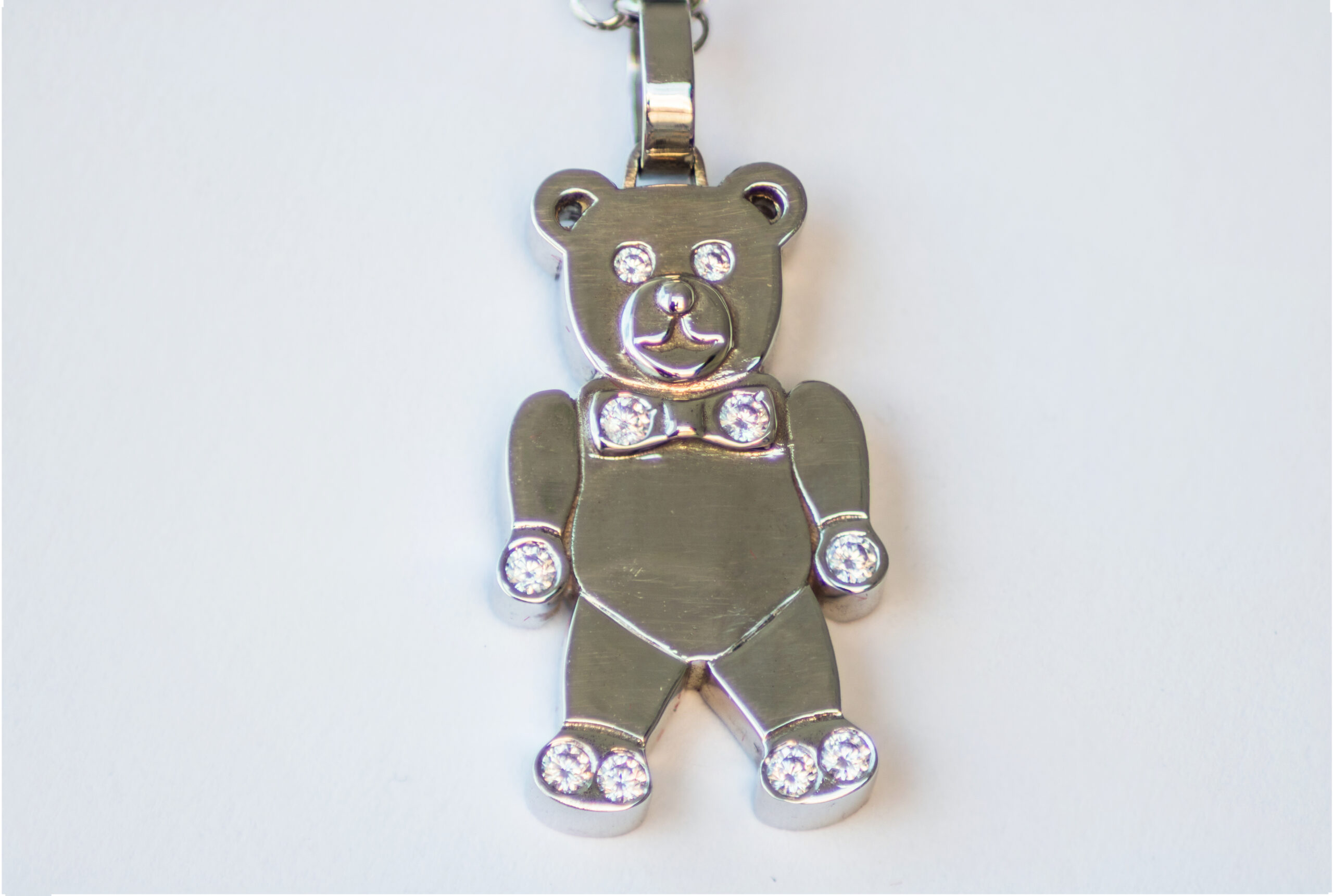 Charme Teddy Bear Pendant 14k White Gold with necklace jewelry for ladies - Image 6