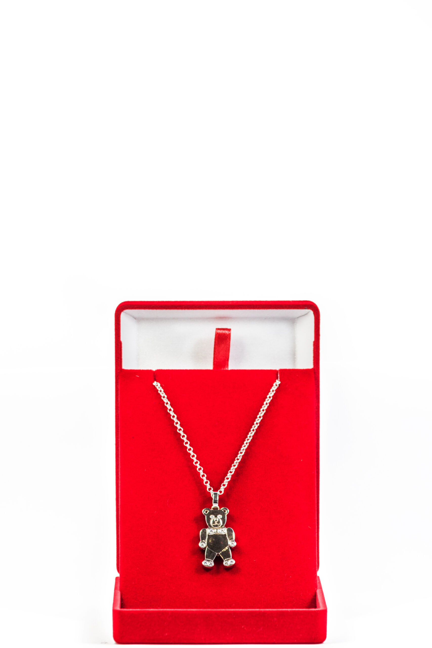 Charme Teddy Bear Pendant 14k White Gold with necklace jewelry for ladies - Image 8