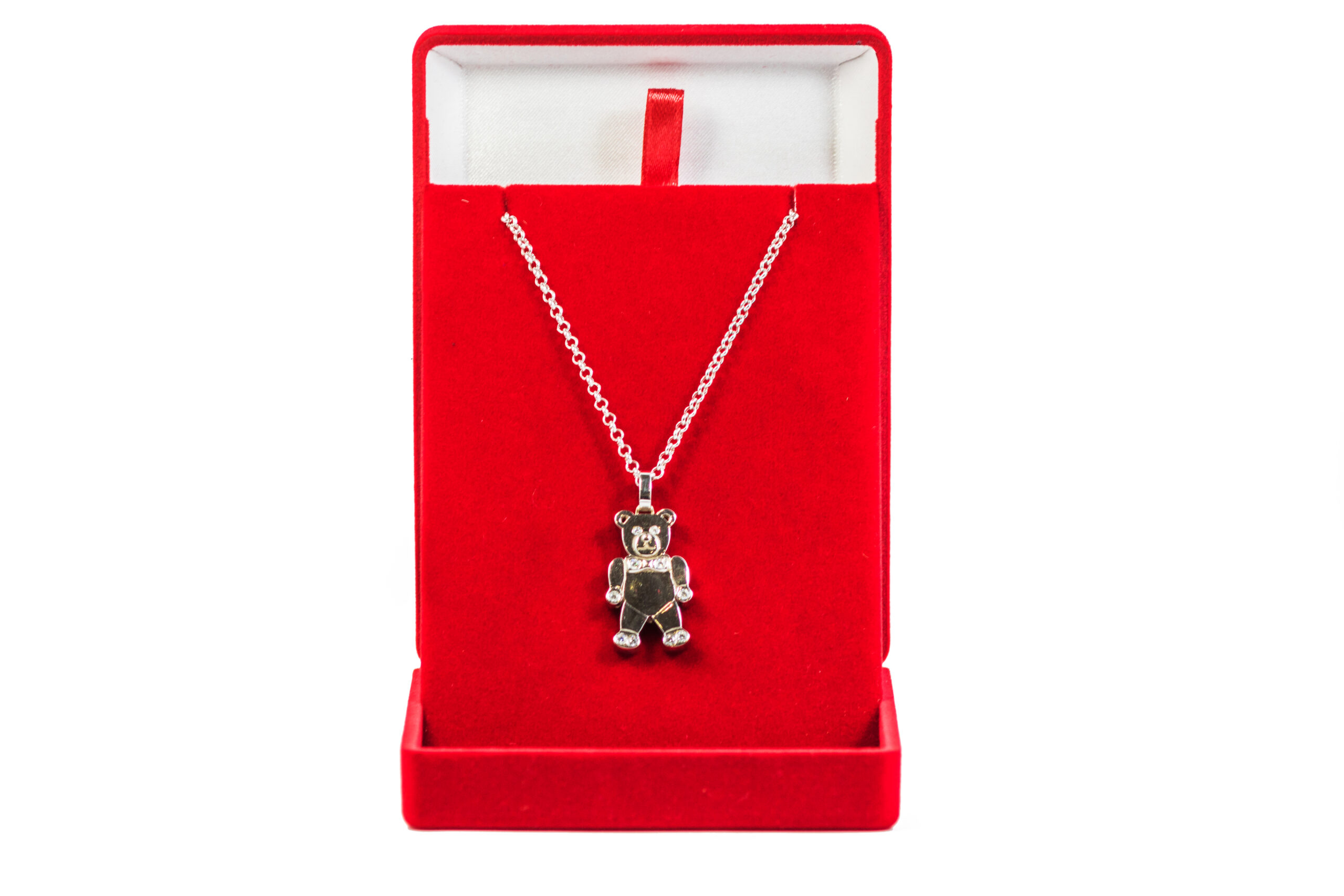 Charme Teddy Bear Pendant 14k White Gold with necklace jewelry for ladies - Image 9