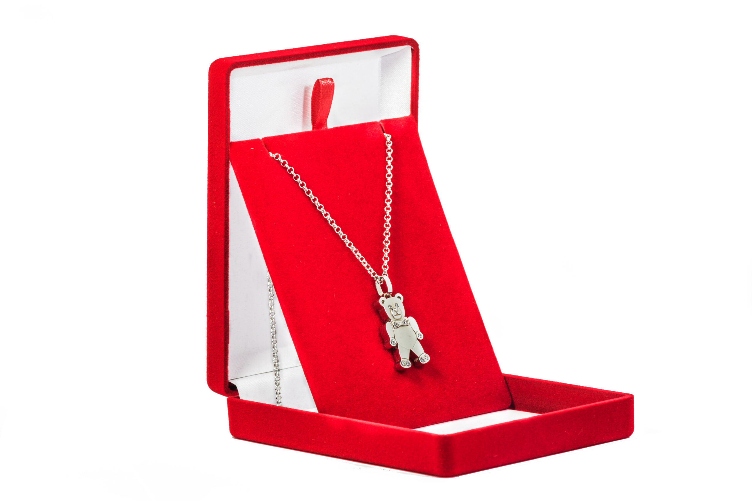 Charme Teddy Bear Pendant 14k White Gold with necklace jewelry for ladies - Image 10