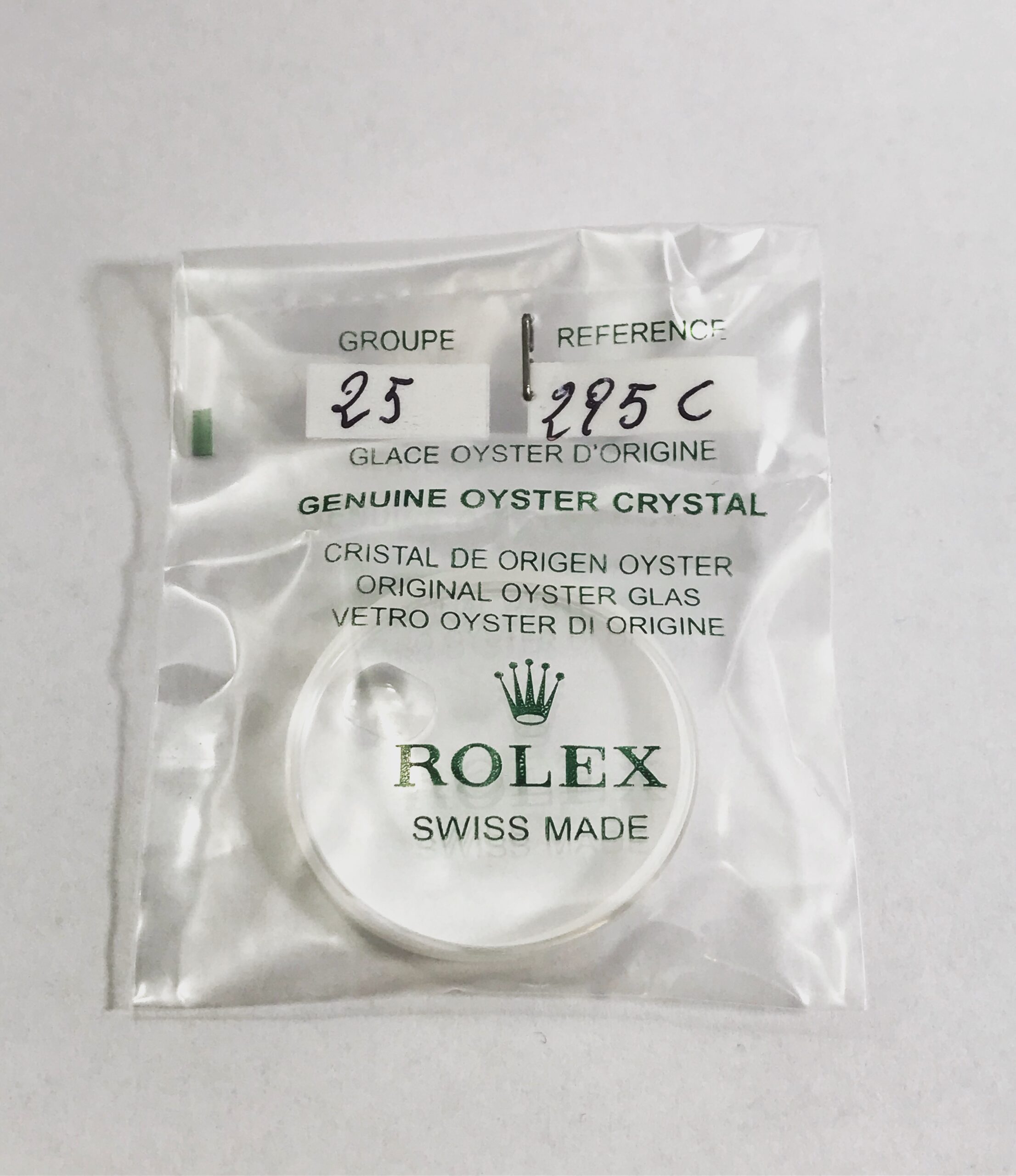 New Rolex Sapphire Crystal glass old production 25-295C2 16800, 16700, 16710