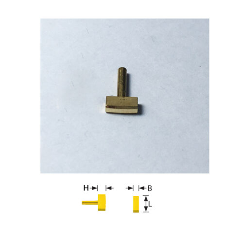 New push button for vintage chronograph watches yellow