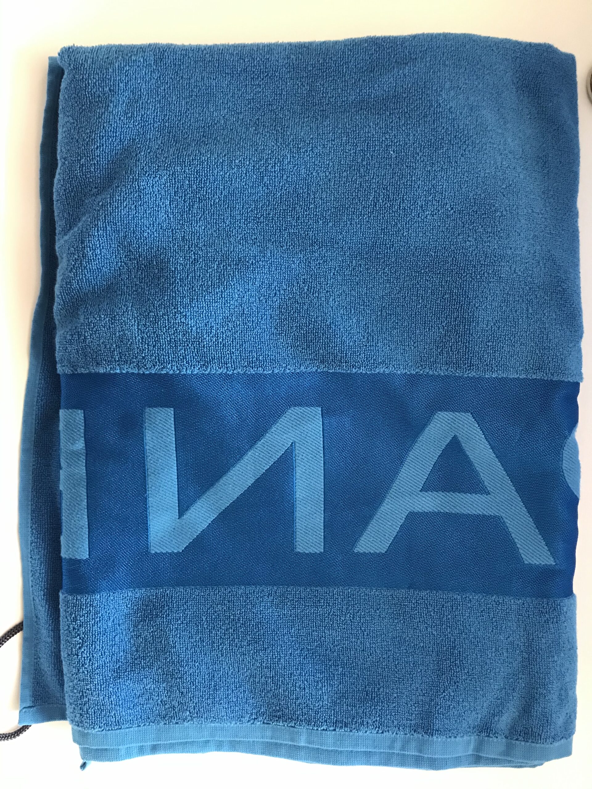 New Panerai large blue beach towel in travel storage bag - Image 6