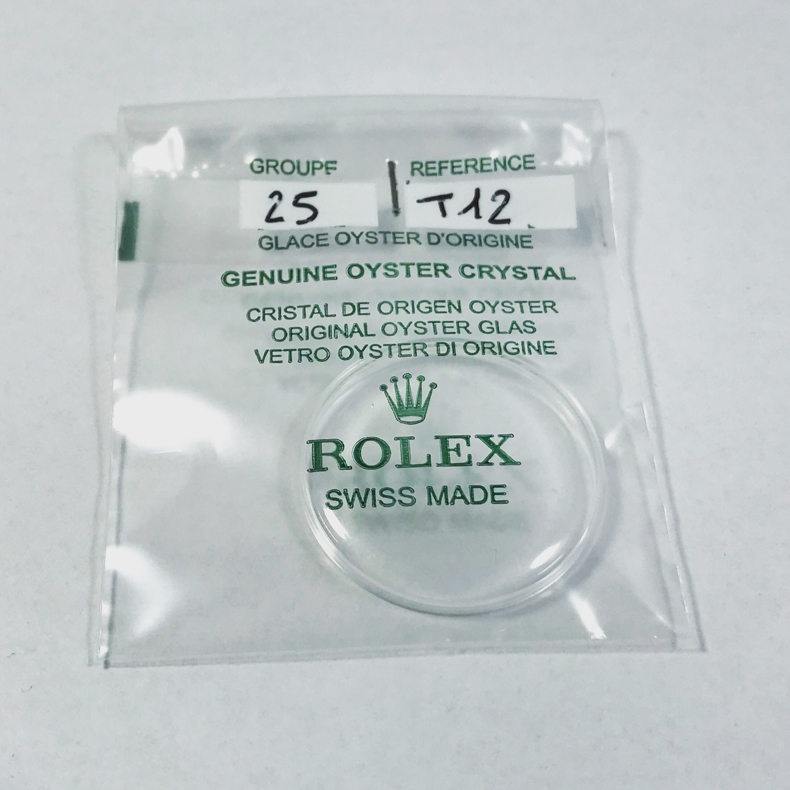 Rolex 25-T12 Old model dome crystal glass 5500, 5501, 1030, 6426, 1007, 1022, 5520