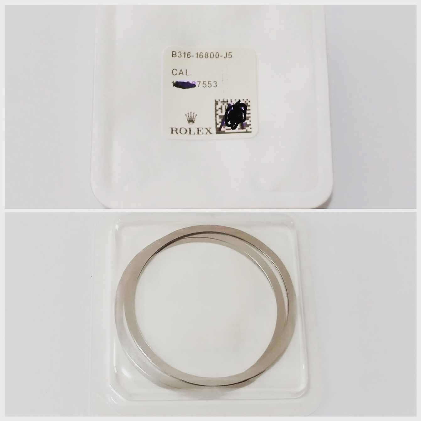 Rolex crystal ring steel B316-16800-J5 16610, 16800, 16700