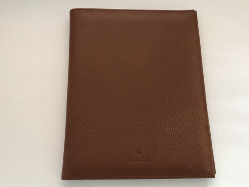 Rolex leather notebook padfolio case