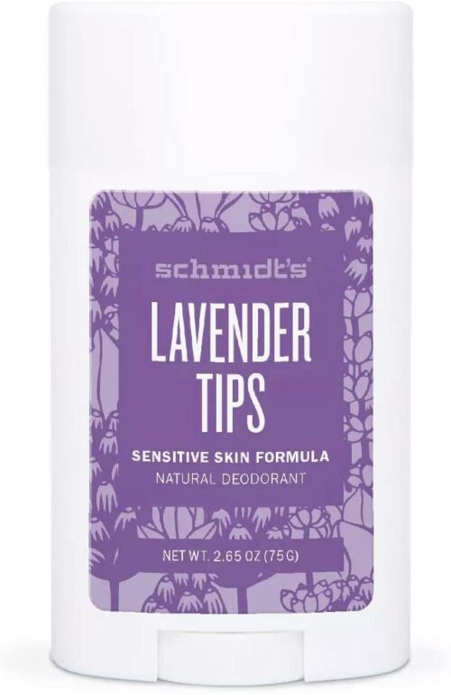 Schmidt's Lavender Tips Aluminum-Free Natural Deodorant Stick for Sensitive Skin 75g