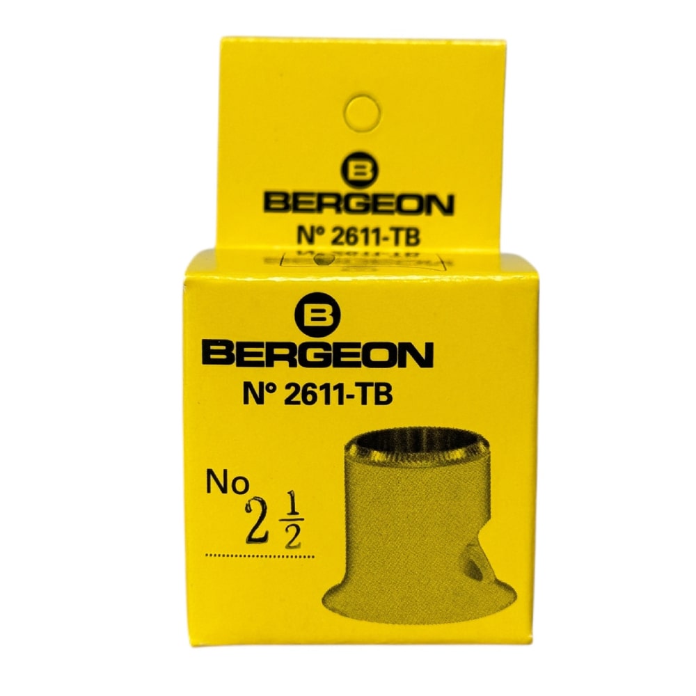 Bergeon 2611-TB-2.5 loupe, white, biconvex, ventilation port, magnification x4 - Image 2