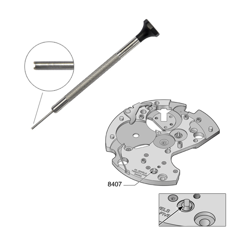 Bergeon 31081-EX-7750 special screw excenter for ETA / Valjoux 7750, 7751