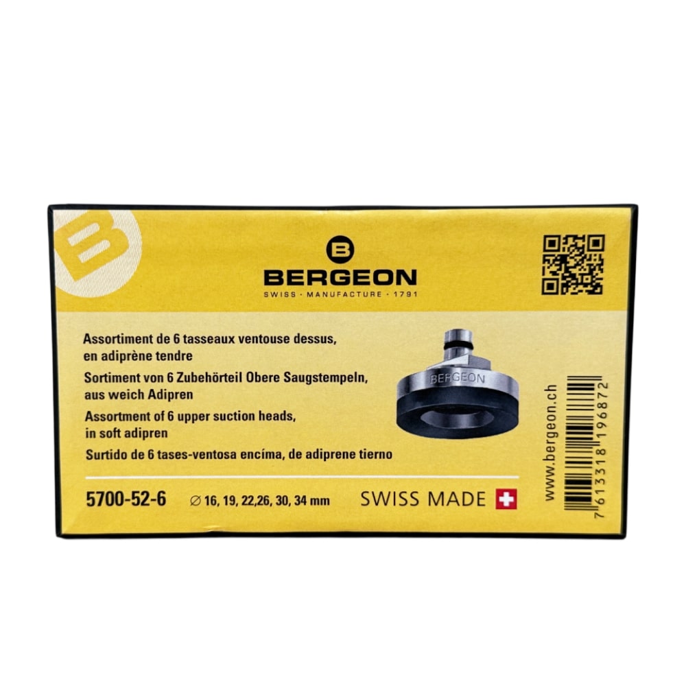 Bergeon 5700-52-6 set of 6 upper suction heads, in soft adipren for Bergeon 5700-Z press - Image 2
