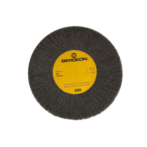 Bergeon 6085-E3 circular abrasive brush, carbon silicide, extra fine for metal grinding