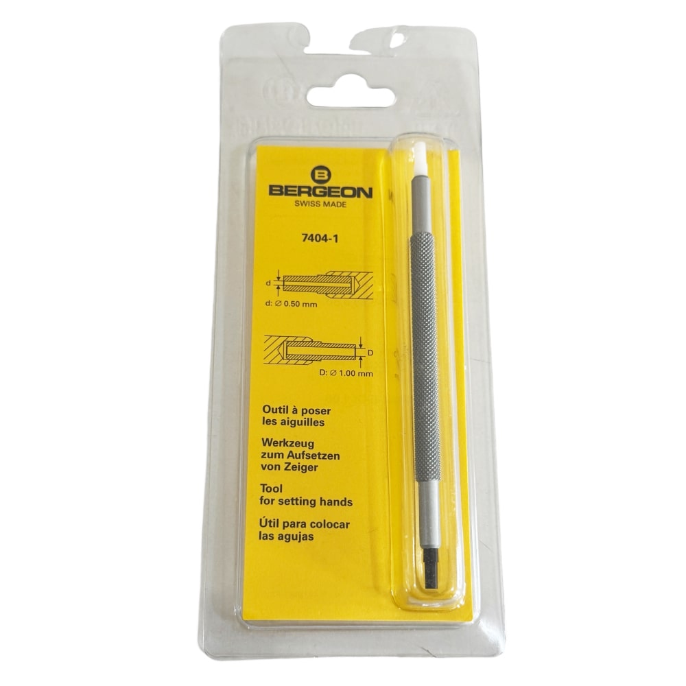 Bergeon 7404-1 hand setting tool with 2 tips Ø 0.50-1.00 mm - Image 2