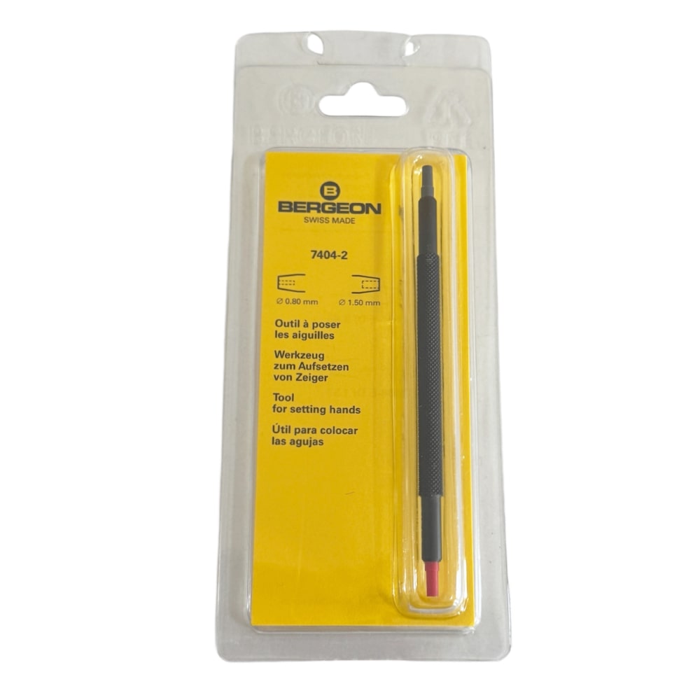 Bergeon 7404-2 hand setting tool with 2 tips Ø 0.80-1.50 mm - Image 2