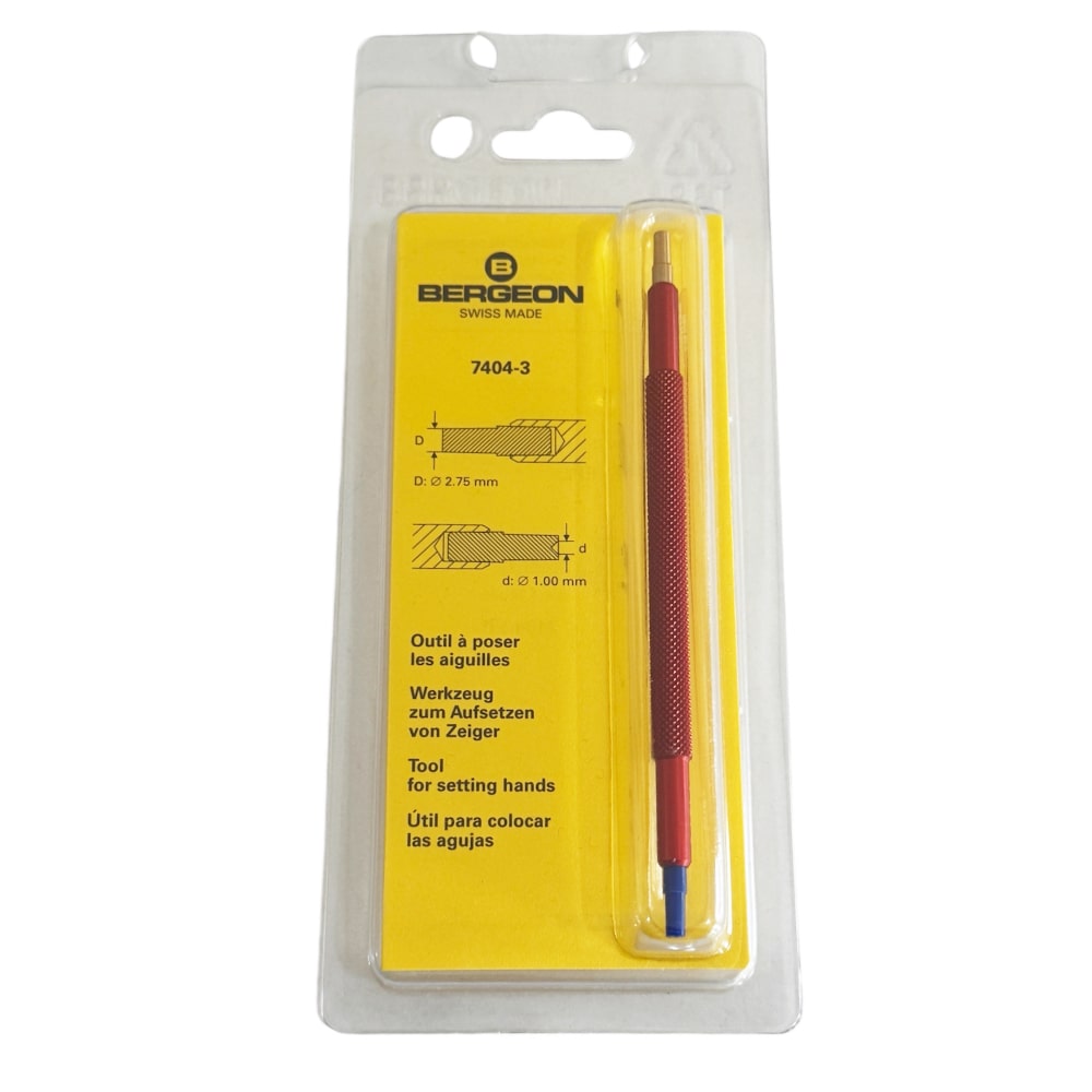 Bergeon 7404-3 hand setting tool with 2 tips Ø 1.00-2.75 mm - Image 2