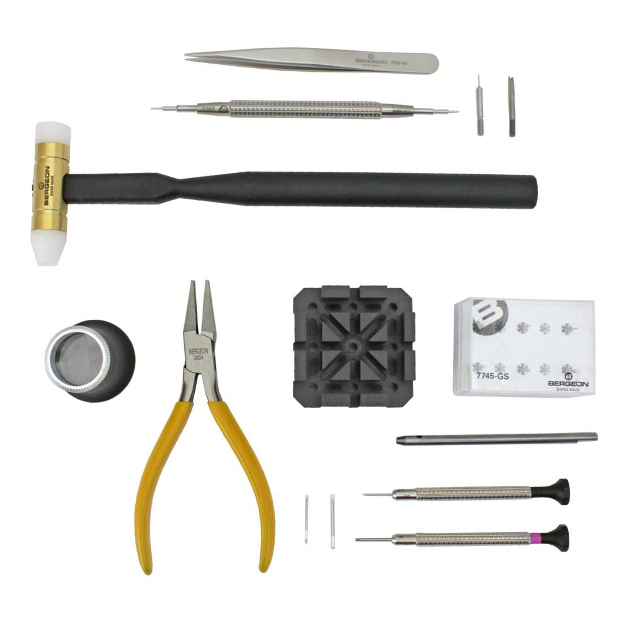 Bergeon 7813 speed service watchmaker kit for changing bracelets 15 tools - Image 2