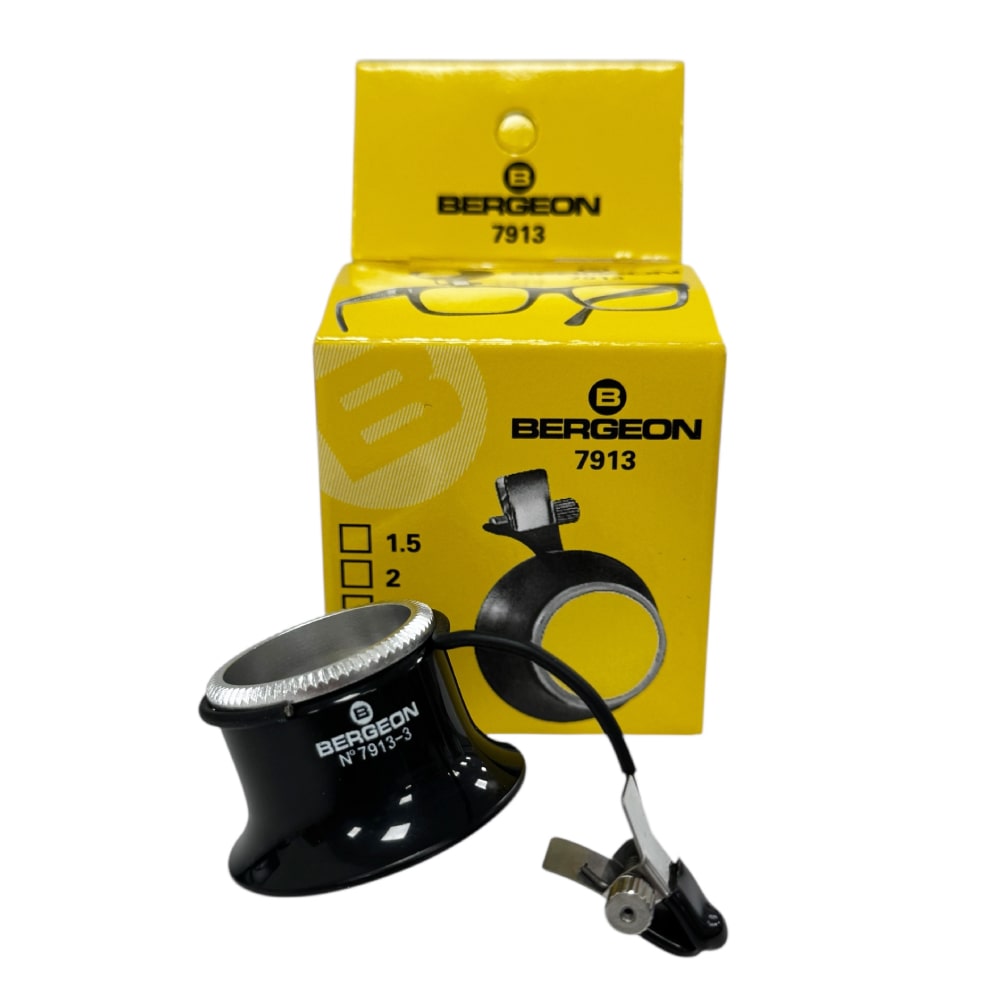 Bergeon 7913-3 eyeglass watchmaker loupe with clip 3.3x - Image 4