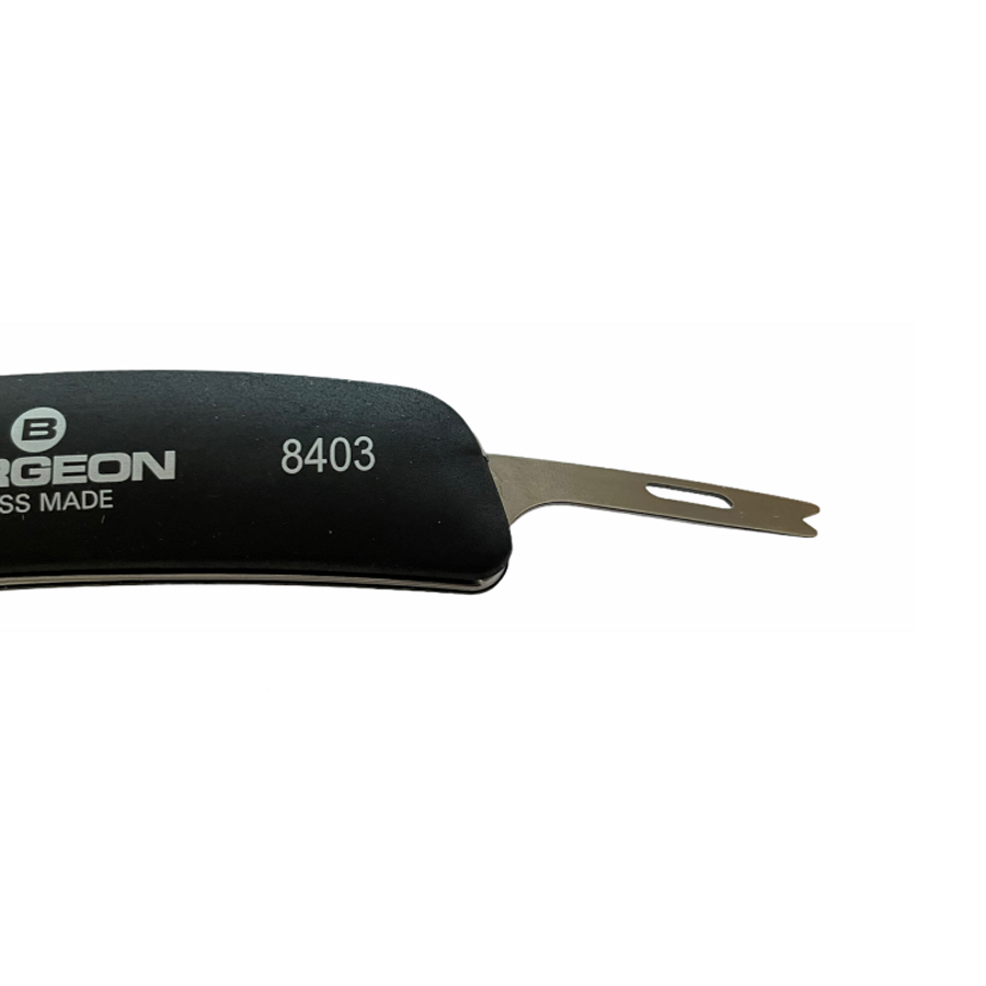 Bergeon 8403 watchmaker knife with spring bar tool for straps - Image 3