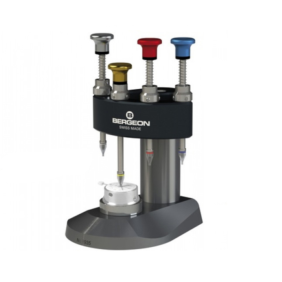 Bergeon 8935 watch hand fitting tool with 4 runners
