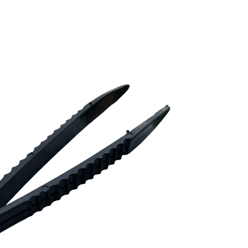 Black plastic tweezers for quartz electronic components 125 mm - Image 3